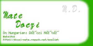 mate doczi business card
