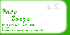 mate doczi business card